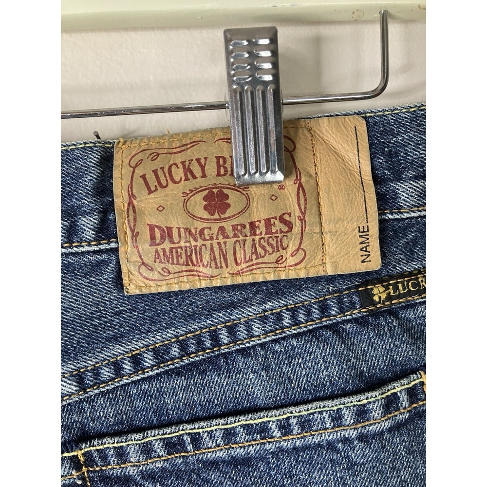 Vintage Y2K Lucky Brand Dungarees Denim Cut Off Shorts Size 12 USA Made New - Picture 6 of 8